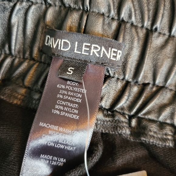 David Lerner Penn Leather-Patch‎ Sweatpants XS NWT - Picture 9 of 11